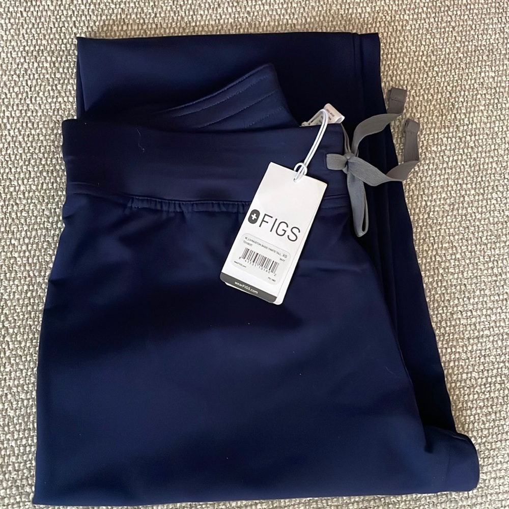 Figs Livingston scrub pants XS navy blue TALL new